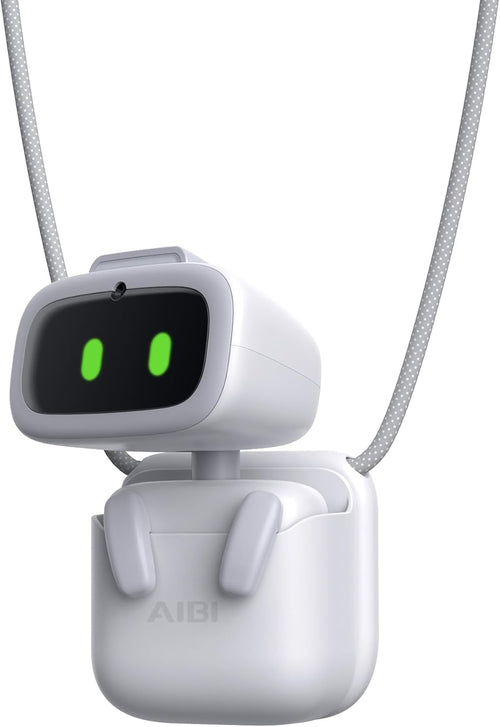 Aibi Pocket Pet - Wearable Robot | ChatGPT Powered AI Companion with Voice Commands, Emotional Interaction, Singing & Dancing | Magnetically Attaches to Anywhere | Ultra Portable