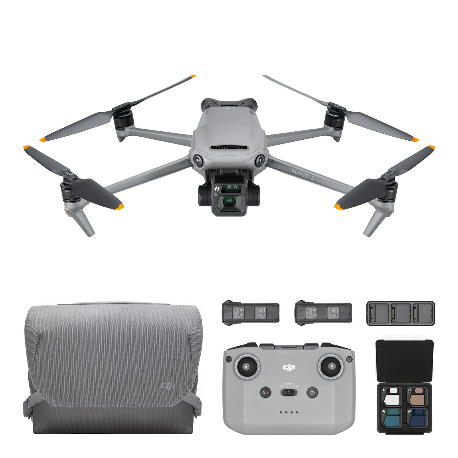 DJI Mavic 3, Drone with 4/3 CMOS Hasselblad Camera, 5.1K Video, Omnidirectional Obstacle Sensing, 46 Mins Flight, Advanced Auto Return, 15km Video Transmission, FAA Remote ID Compliant, Gray